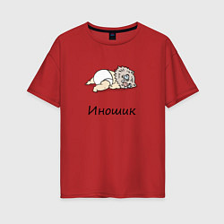 Женская футболка оверсайз Иношик Клинок, уничтожающий демонов