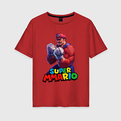 Женская футболка оверсайз Супер Ммарио Супер Марио ММА