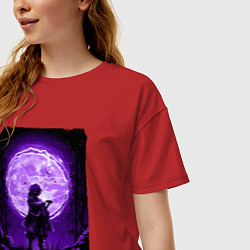 Футболка оверсайз женская ГИЮ ТОМИОКА DEMON SLAYER, цвет: красный — фото 2