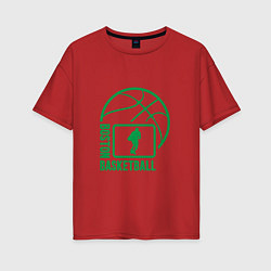 Женская футболка оверсайз Boston - Basketball