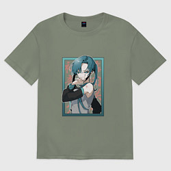 Футболка оверсайз женская Hatsune Miku Drain, цвет: авокадо