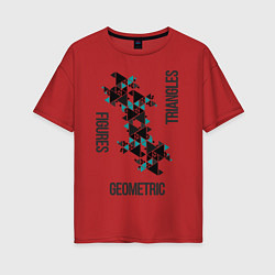 Женская футболка оверсайз Geometric Figures