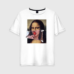 Футболка оверсайз женская Mona Lisa 202X modern, цвет: белый