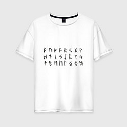 Женская футболка оверсайз Руны, скандинавская мифология, полный набор из 24