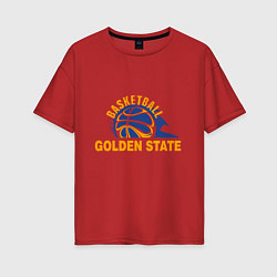 Футболка оверсайз женская Golden State Basketball, цвет: красный