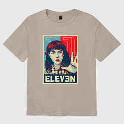 Футболка оверсайз женская Stranger Things Eleven, цвет: миндальный