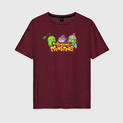 Женская футболка оверсайз My Singings Monsters Logo