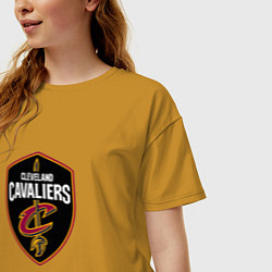 Футболка оверсайз женская Кливленд Кавальерс NBA, цвет: горчичный — фото 2