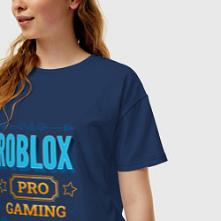 Футболка оверсайз женская Игра Roblox PRO Gaming, цвет: тёмно-синий — фото 2