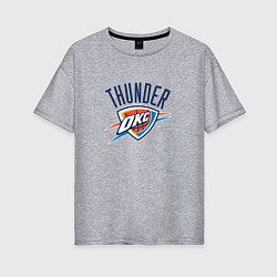 Женская футболка оверсайз Оклахома-Сити Тандер NBA