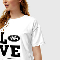 Футболка оверсайз женская Land Rover Love Classic, цвет: белый — фото 2