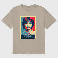 Футболка оверсайз женская Stranger Things Майк, цвет: миндальный