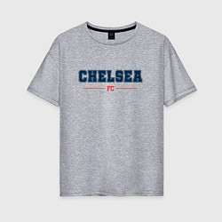 Футболка оверсайз женская Chelsea FC Classic, цвет: меланж