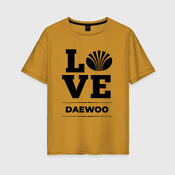 Футболка оверсайз женская Daewoo Love Classic, цвет: горчичный