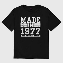 Футболка оверсайз женская Сделано в 1977 году, цвет: черный