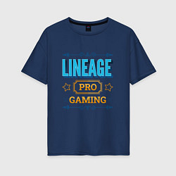Футболка оверсайз женская Игра Lineage PRO Gaming, цвет: тёмно-синий