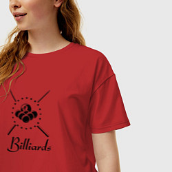 Футболка оверсайз женская Бильярдbillard, цвет: красный — фото 2