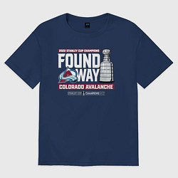Футболка оверсайз женская COLORADO AVALANCHE 2022, цвет: тёмно-синий