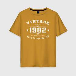 Женская футболка оверсайз Винтаж 1982 оригинальные детали