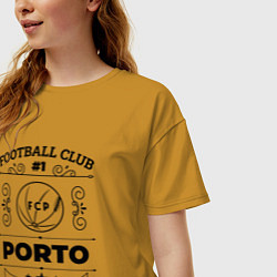 Футболка оверсайз женская Porto: Football Club Number 1 Legendary, цвет: горчичный — фото 2