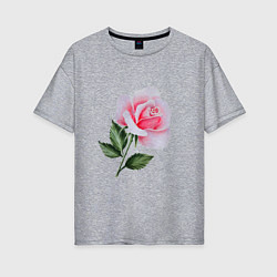 Футболка оверсайз женская Gentle Rose, цвет: меланж