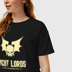 Футболка оверсайз женская Повелители ночи лого винтаж, цвет: черный — фото 2