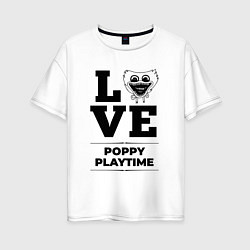 Футболка оверсайз женская Poppy Playtime Love Classic, цвет: белый