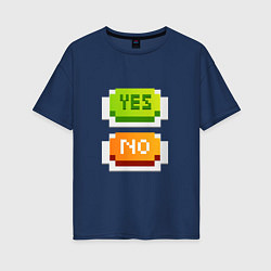 Женская футболка оверсайз Да или нет
