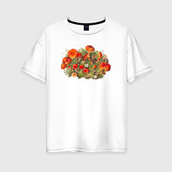 Женская футболка оверсайз Study of Mushrooms