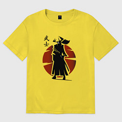 Женская футболка оверсайз Самурай Минимализм