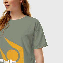 Футболка оверсайз женская Half life - city 17, цвет: авокадо — фото 2