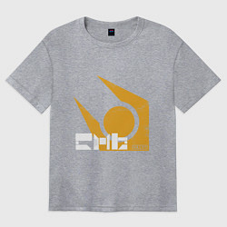 Футболка оверсайз женская Half life - city 17, цвет: меланж