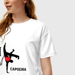 Футболка оверсайз женская I LOVE CAPOEIRA, цвет: белый — фото 2