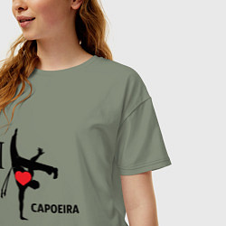 Футболка оверсайз женская I LOVE CAPOEIRA, цвет: авокадо — фото 2