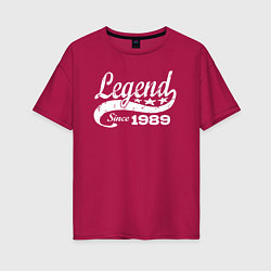 Женская футболка оверсайз Легенда с 1989