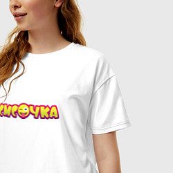 Футболка оверсайз женская Смсочка, цвет: белый — фото 2