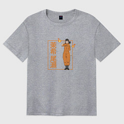 Женская футболка оверсайз Огненная Маки Одзэ - Пламенный отряд