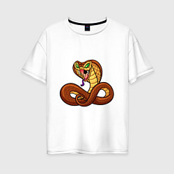 Женская футболка оверсайз Для любителей змей