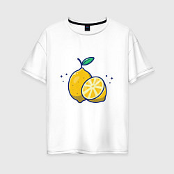 Женская футболка оверсайз Вкусные Лимончики