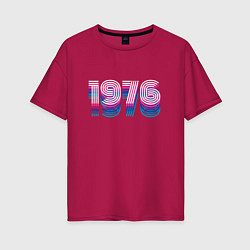 Женская футболка оверсайз 1976 год retro neon