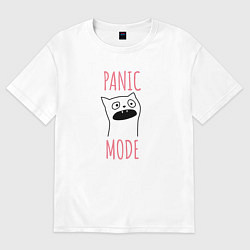 Женская футболка оверсайз Panic mode - Режим паники