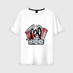 Женская футболка оверсайз Legendary rock musicians