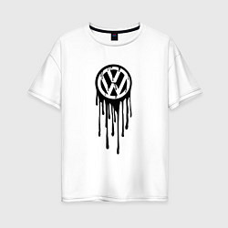 Женская футболка оверсайз Volkswagen - art logo