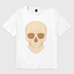 Женская футболка оверсайз Череп доволен