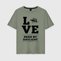 Женская футболка оверсайз Dead by Daylight love classic