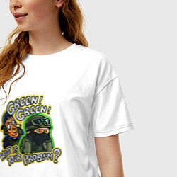 Футболка оверсайз женская В чём твоя проблема?, цвет: белый — фото 2