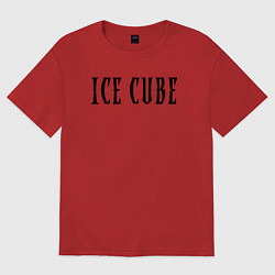 Футболка оверсайз женская Ice Cube - logo, цвет: красный