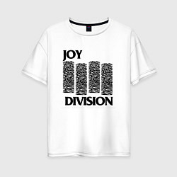 Футболка оверсайз женская Joy Division - rock, цвет: белый