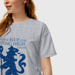 Футболка оверсайз женская FC Chelsea Lion, цвет: меланж — фото 2