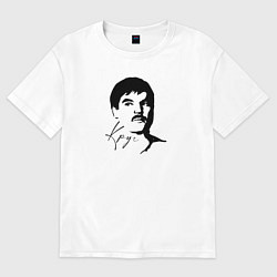 Футболка оверсайз женская Лицо Михаила, цвет: белый